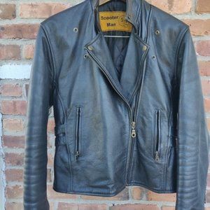 Genuine Leather Black Men jacket(medium)